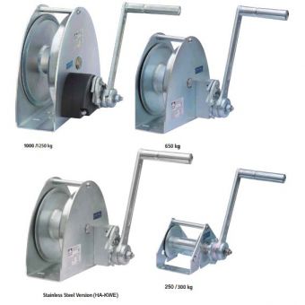 Haacon KWE Stainless Steel Manual Winch, Up to 1000 kg Swl