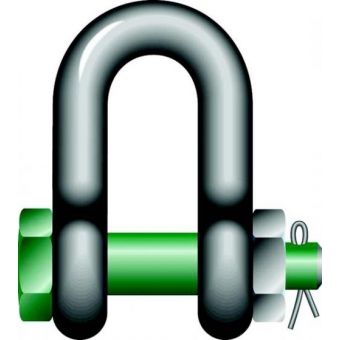 Green Pin D Shackle with Safety Bolt Pin - G4153