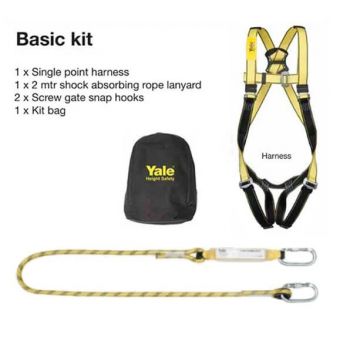 Fall Arrest Single Point Harness and Lanyard Kit