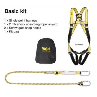 Fall Arrest harness and lanyard kit