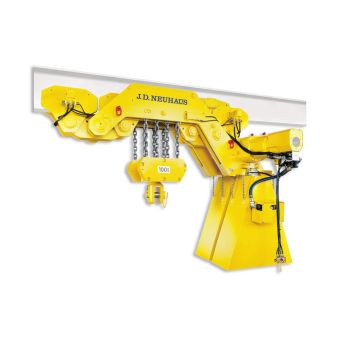 Ultra low headroom air hoist