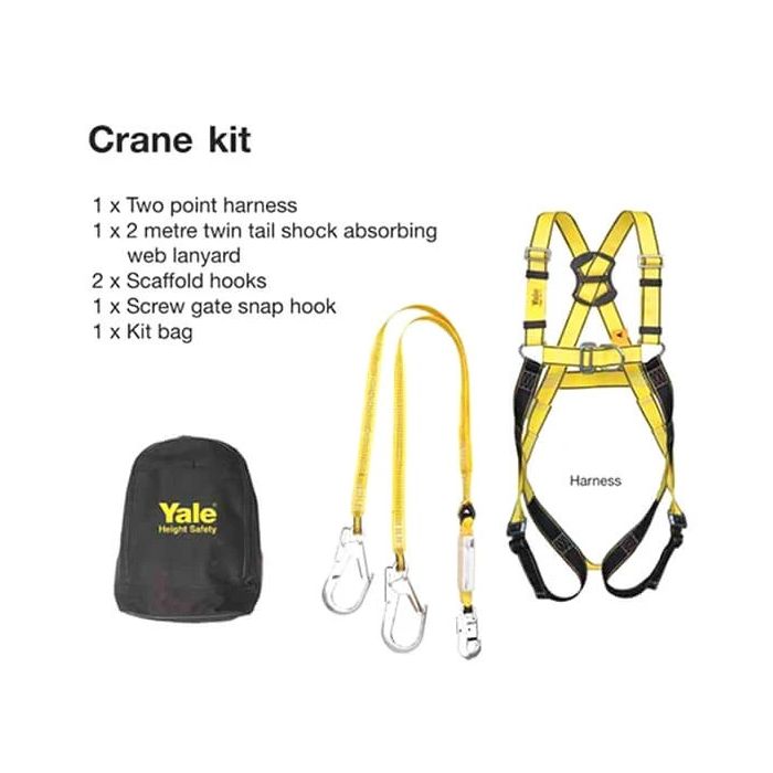 Crane Maintenance Safety Harness and Lanyard Kit