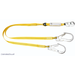 Shock absorbing web lanyard