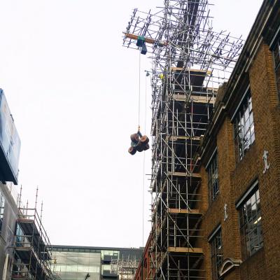 Scaffold hoist and beam structure