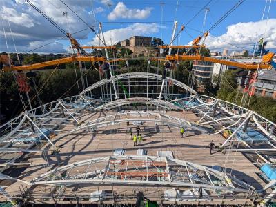 12 Off CM Lodestar Electric Hoists Reaches New Heights in Roof Replacement Project