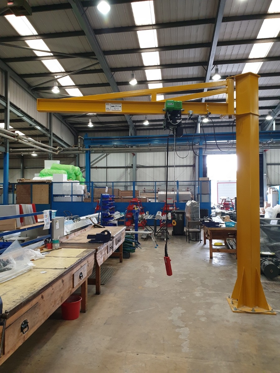 Manual Slew Jib Crane with Stahl Electric Hoist